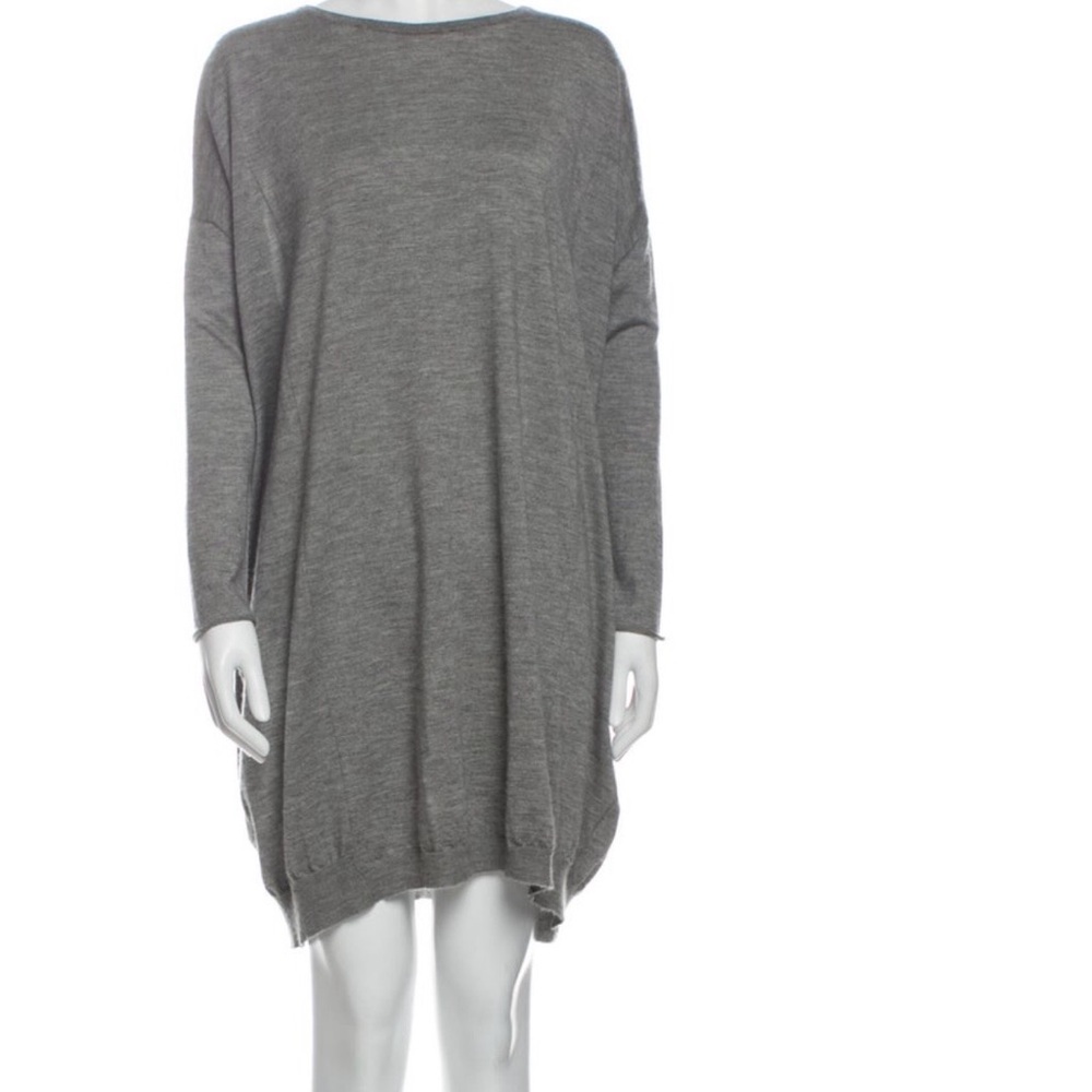 Brunello Cucinelli Gray Long Sleeve Dress